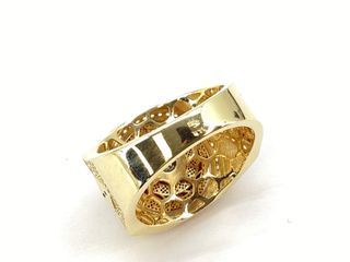 sello oro 18k con piedra con circonita