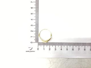 anillo oro 18k con piedra con circonita