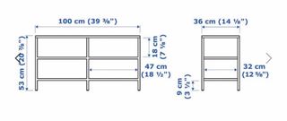 Mesa auxiliar de Ikea Vittsjö Negra y Cristal