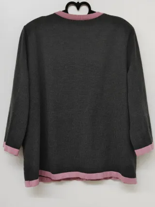 Cárdigan Naulover Gris y Rosa