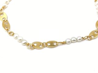 pulsera oro 18k con piedra con perla