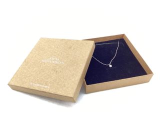 collar oro 18k con piedra con diamante 20.5cm