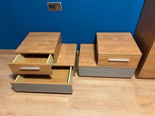 Cómoda y 2 Mesitas de Noche madera