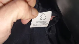 Chaqueta de cuero caballero negra