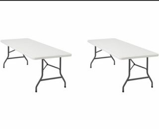 Mesa plegable exterior blanca