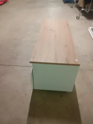 Mobiletto porta TV legno e bianco