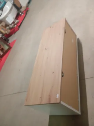 Mobiletto porta TV legno e bianco