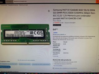 Samsung 16GB (2x8GB) DDR4 SO-DIMM 3200MHz