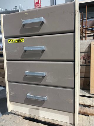 Cajonera 4 cajones metal y madera