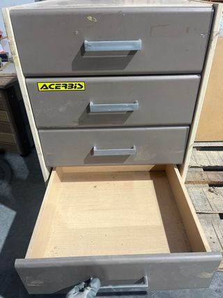 Cajonera 4 cajones metal y madera