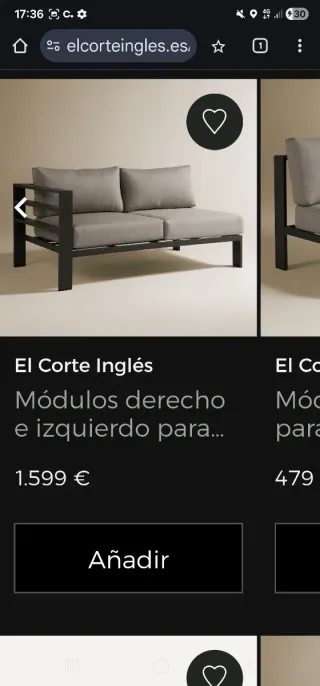 Rinconera aluminio Chicago El Corte Ingles