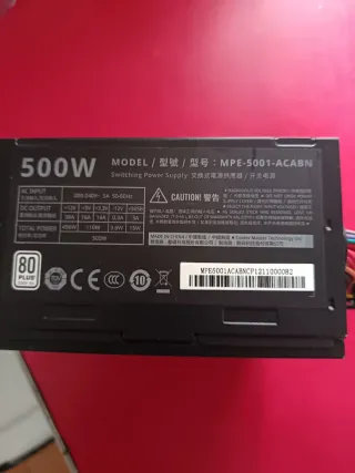 Fuente Alimentación Cooler Master Elite 500W