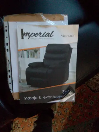 Sofá reclinable eléctrico negro