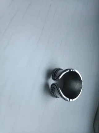 Anillo plata con piedra blanca/rosa