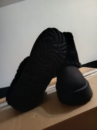 Botines negros pelo, suela alta