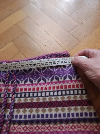 Falda midi lana estampada