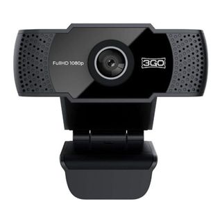 Cámara Web 3GO (WC1080P21) Webcam USB FHD 1080P, Negro, A+