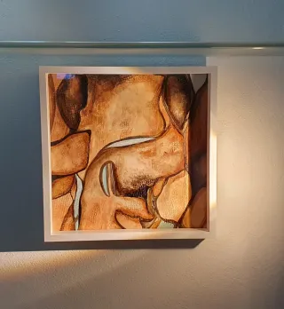 Pittura acrilico su tela 30x30 astratta