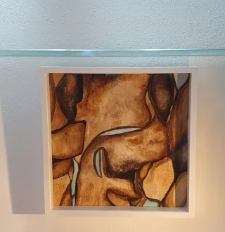 Pittura acrilico su tela 30x30 astratta