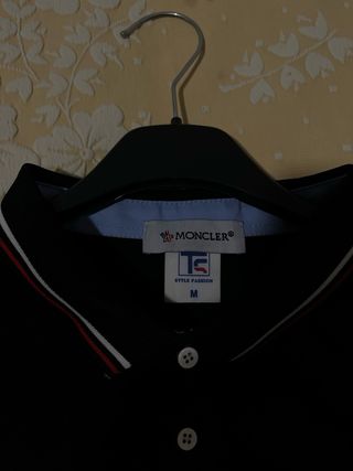 Polo Moncler Hombre Negro