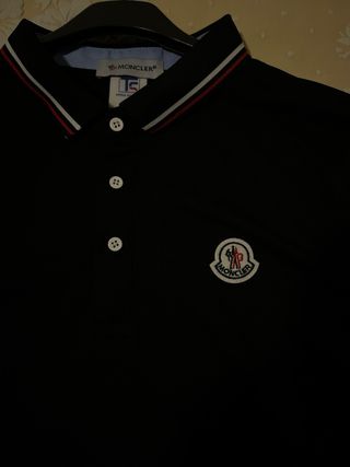 Polo Moncler Hombre Negro
