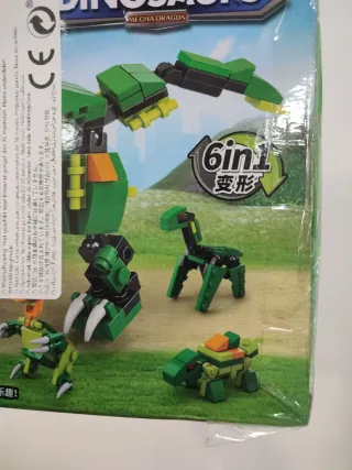 Juego Bloques Construcción Dinosaurios 6 en 1