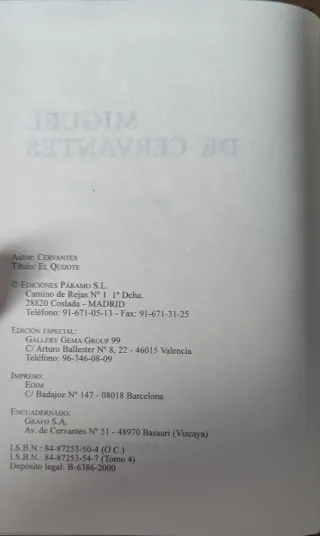 Don Quijote de la Mancha parte 1 y 2