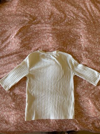 Maglietta Stradivarius bianca manica 3/4