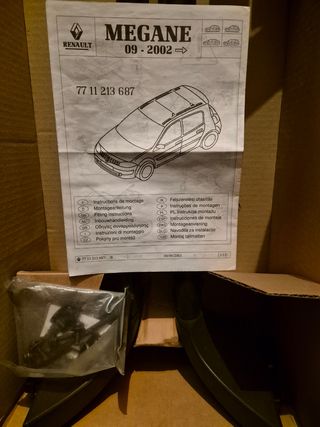 Barras de techo aluminio + Portaesquís Megane II