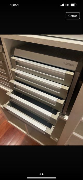 Archiviatore con cassetti ufficio grigio