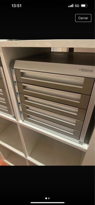 Archiviatore con cassetti ufficio grigio