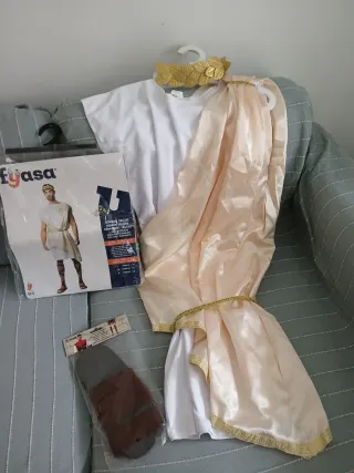 Disfraz Romano Toga,  Corona y Sandalias