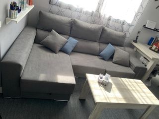 Sofá modular gris 3 plazas extensible