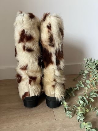 Botas de nieve vintage de pelo