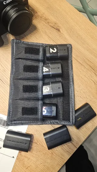 Macchina fotografica Canon R6 con accessori