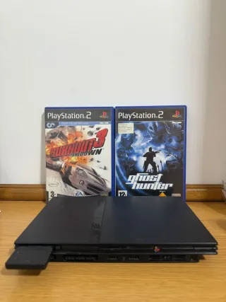 Consola PlayStation 2 Negra + 2 Juegos
