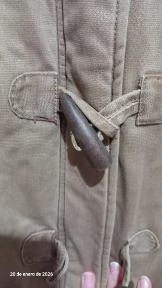 Abrigo largo beige mujer