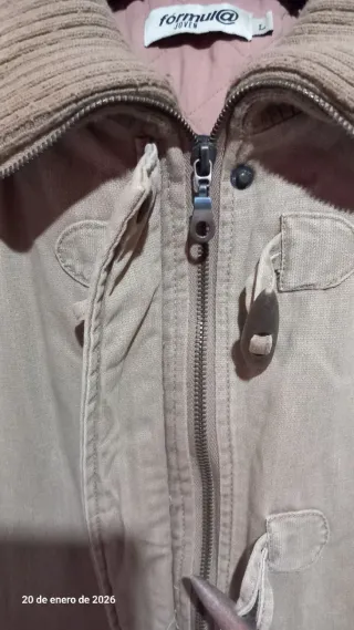 Abrigo largo beige mujer