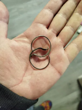 Pendientes de plata época medieval o anterior