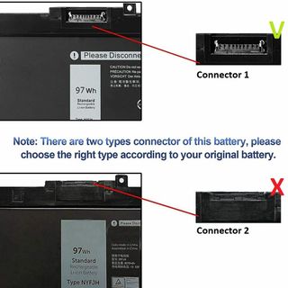 Batería portátil Dell Precision 7730 7530 7540 7730 7740 Series 11,55 V 6000 mAh 0VRX0J 6 celdas Tipo 1