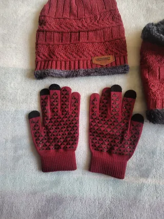 Gorro, bufanda y guantes invierno talla unica