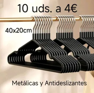 Perchas Antideslizantes 40x20cm Nuevas (10uds)