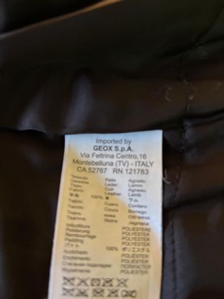 Chaqueta Geox Piel Marrón Mujer