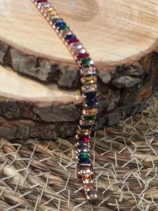 Pulsera Tenis Cristal Multicolor