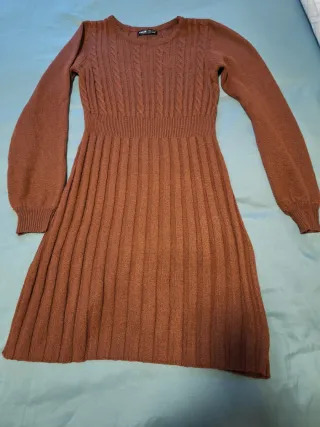 Vestido punto marrón Shein