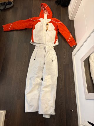Set da sci arancione e bianco