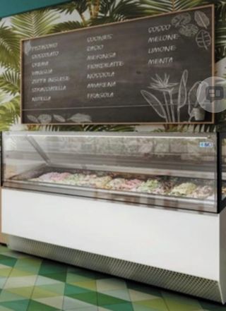 Vitrina expositora de helados