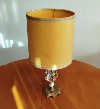 Lámpara de mesa vintage bronce