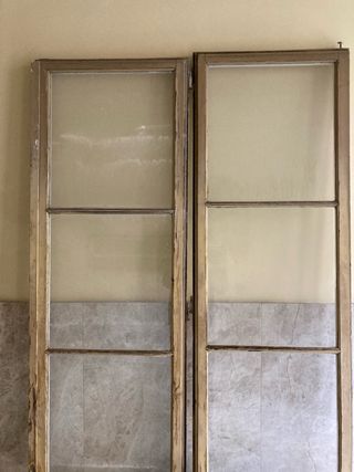 Puertas balconeras de madera 238cm x132cm total