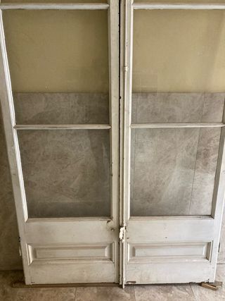 Puertas balconeras de madera 238cm x132cm total